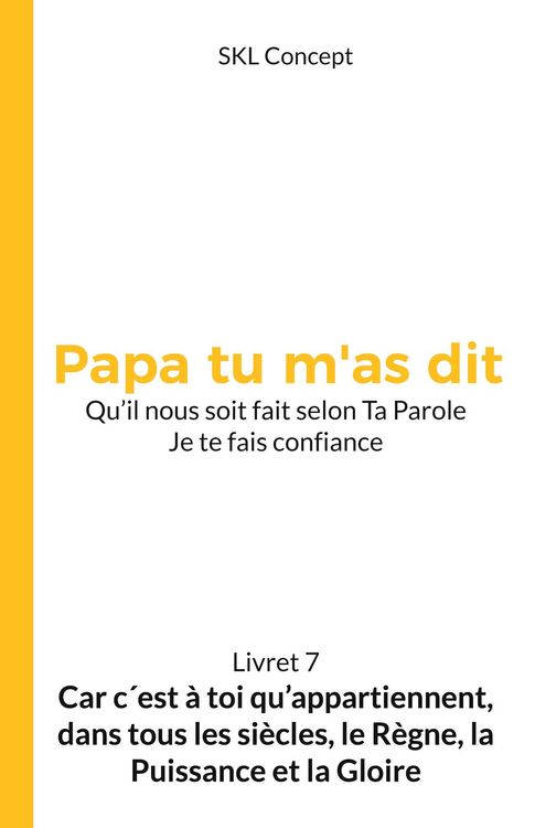 Produktbild: Car c'est &agrave; toi qu'appartiennent, dans tous les si&egrave;cles, le r&egrave;gne, la puissance et la gloire