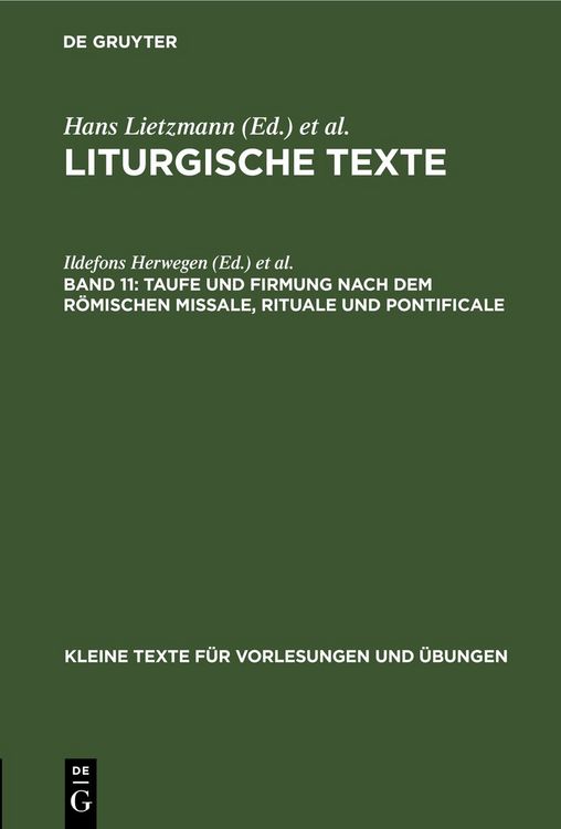 Produktbild: Taufe und Firmung nach dem r&ouml;mischen Missale, Rituale und Pontificale