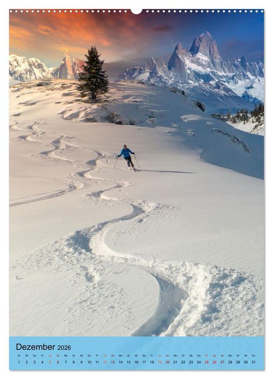 Produktbild: Endlich wieder Skifahren (Wandkalender 2026 DIN A2 hoch), CALVENDO Monatskalender