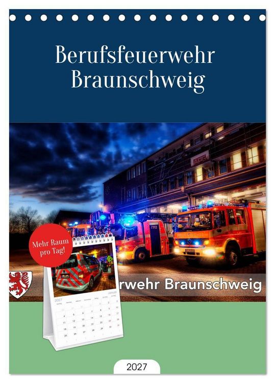 Produktbild: Tischplaner 2027 - Berufsfeuerwehr Braunschweig (A5 Tischkalender zum Aufstellen) CALVENDO
