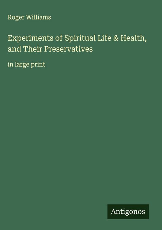 Produktbild: Experiments of Spiritual Life & Health, and Their Preservatives