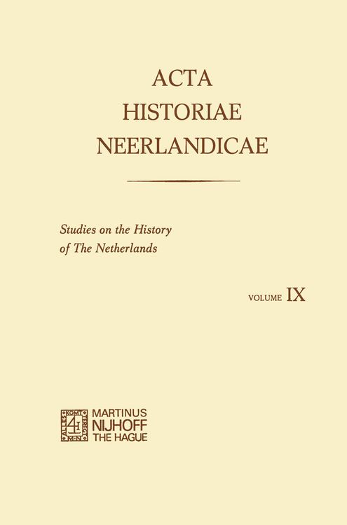 Produktbild: Acta Historiae Neerlandicae IX