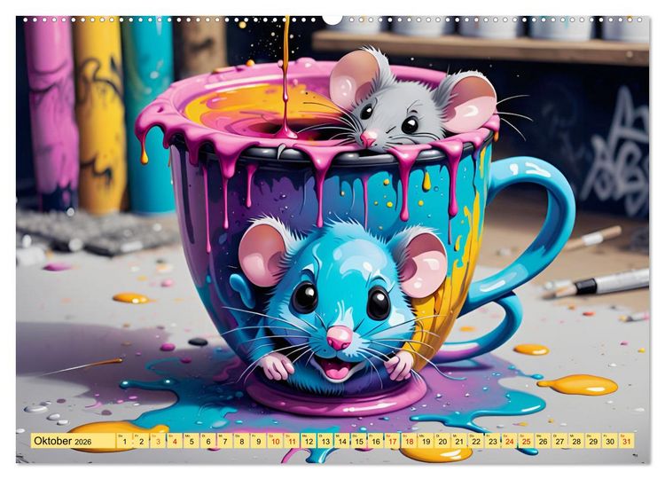Produktbild: Tierische Kaffeestunden (Wandkalender 2026 DIN A2 quer), CALVENDO Monatskalender