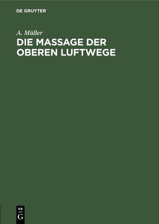Produktbild: Die Massage der oberen Luftwege