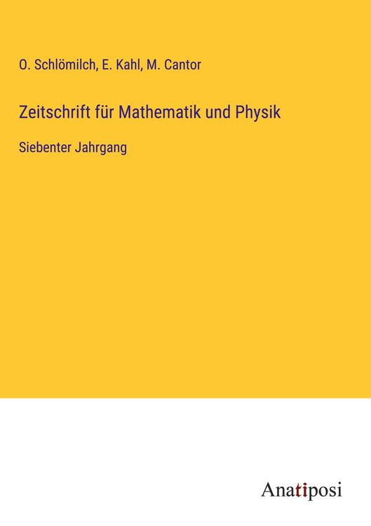 Produktbild: Zeitschrift f&uuml;r Mathematik und Physik
