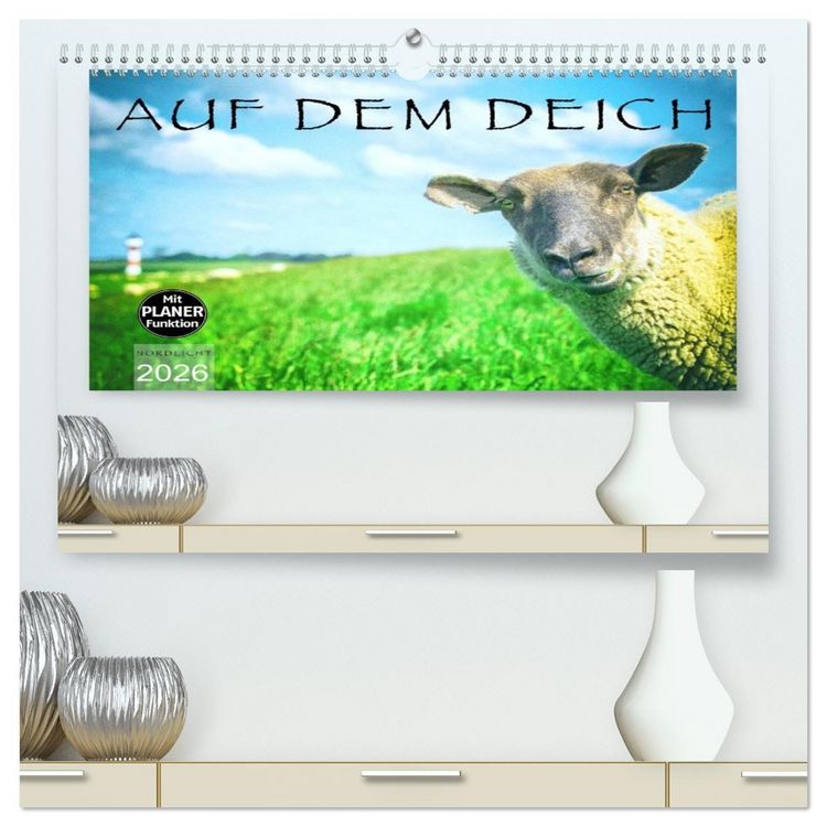 Produktbild: AUF DEM DEICH (hochwertiger Premium Wandkalender 2026 DIN A2 quer), Kunstdruck in Hochglanz