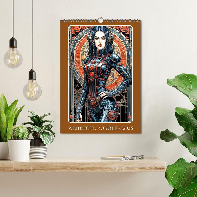 Produktbild: Weibliche Roboter (Wandkalender 2026 DIN A3 hoch), CALVENDO Monatskalender