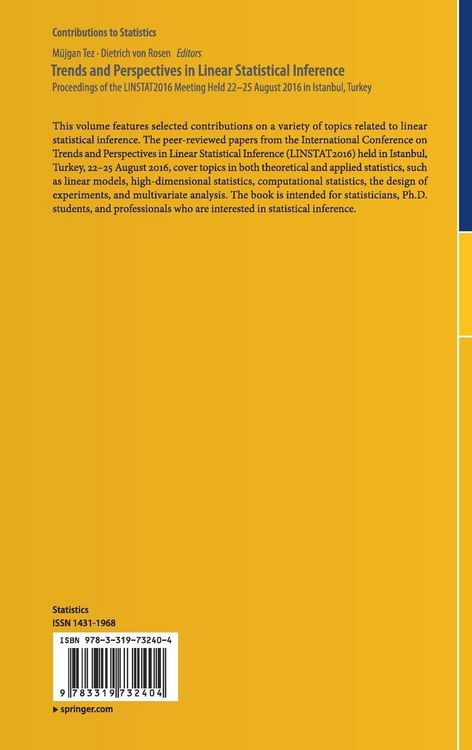 Produktbild: Trends and Perspectives in Linear Statistical Inference