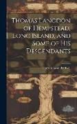 Produktbild: Thomas Langdon of Hempstead, Long Island, and Some of His Descendants