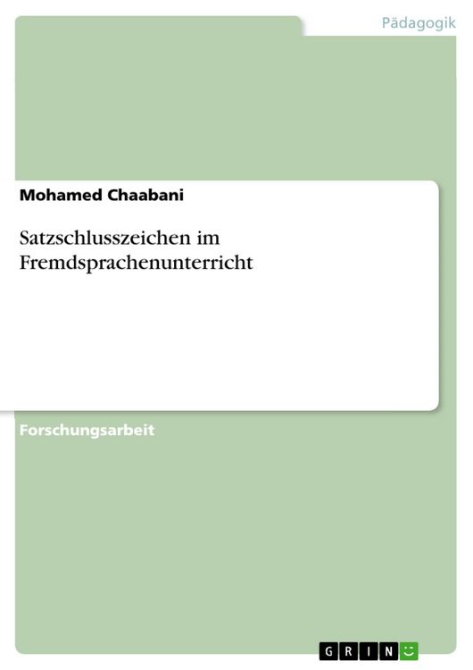 Produktbild: Satzschlusszeichen im Fremdsprachenunterricht