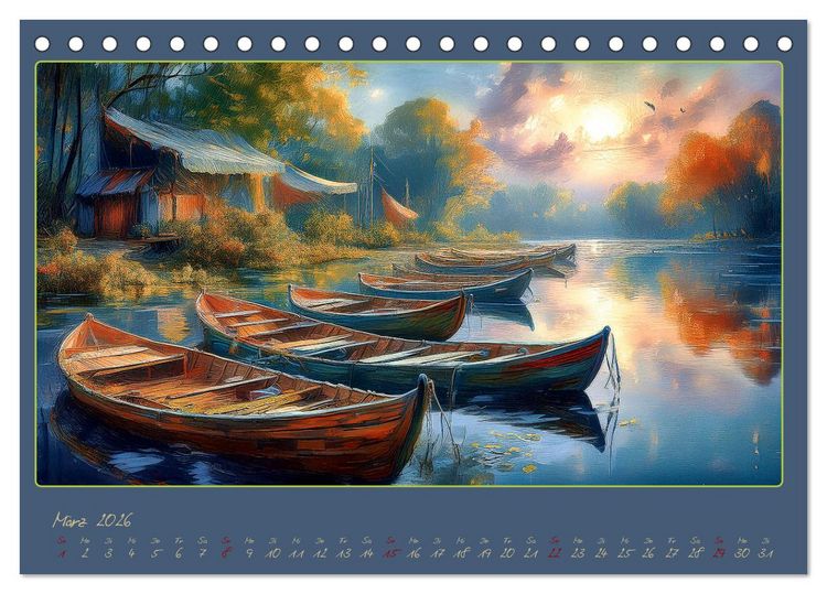Produktbild: Landschaft romantisch gesehen (Tischkalender 2026 DIN A5 quer), CALVENDO Monatskalender