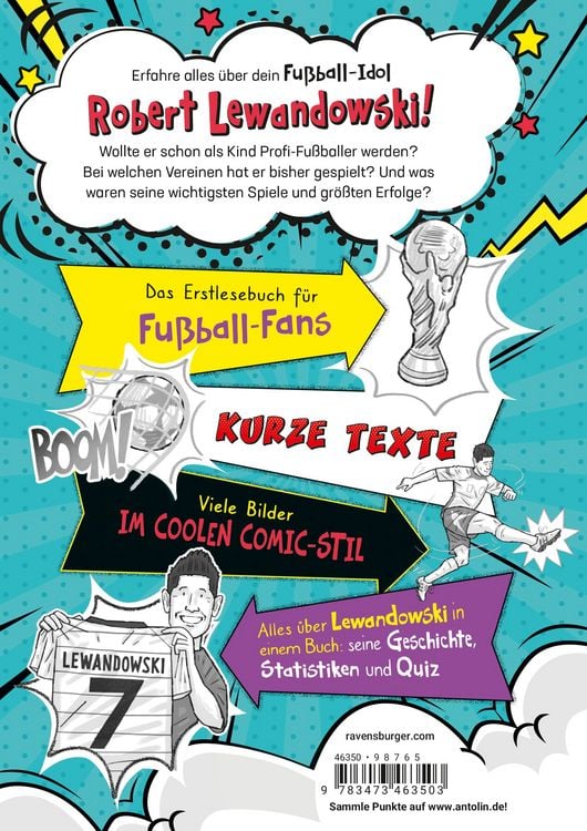 Produktbild: Fu&szlig;ball-Stars - Alles &uuml;ber Lewandowski. Vom Fu&szlig;ball-Talent zum Megastar