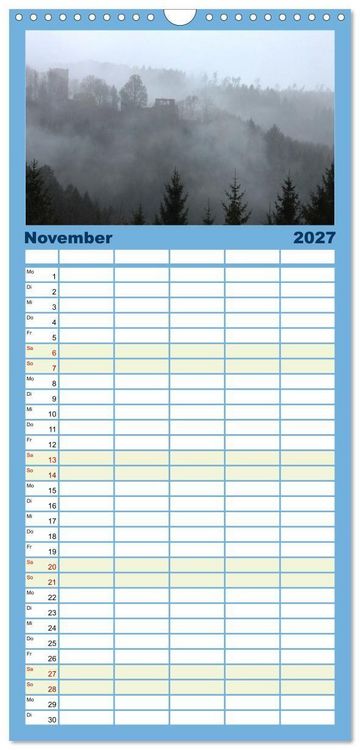 Produktbild: Familienplaner 2027 - Wanderbares Miltenberg mit 5 Spalten (Wandkalender, 21 x 45 cm) CALVENDO