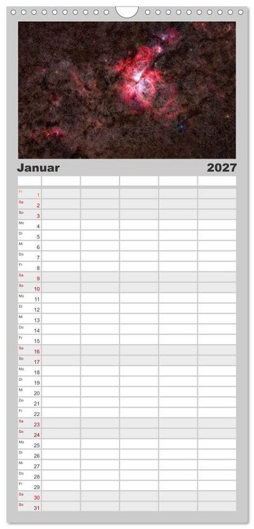 Produktbild: Familienplaner 2027 - Deepsky XVII mit 5 Spalten (Wandkalender, 21 x 45 cm) CALVENDO