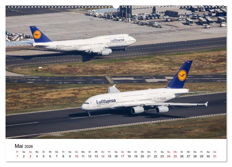Produktbild: From Above - Die etwas andere Perspektive auf Flugzeuge (hochwertiger Premium Wandkalender 2026 DIN A2 quer), Kunstdruck in Hochglanz