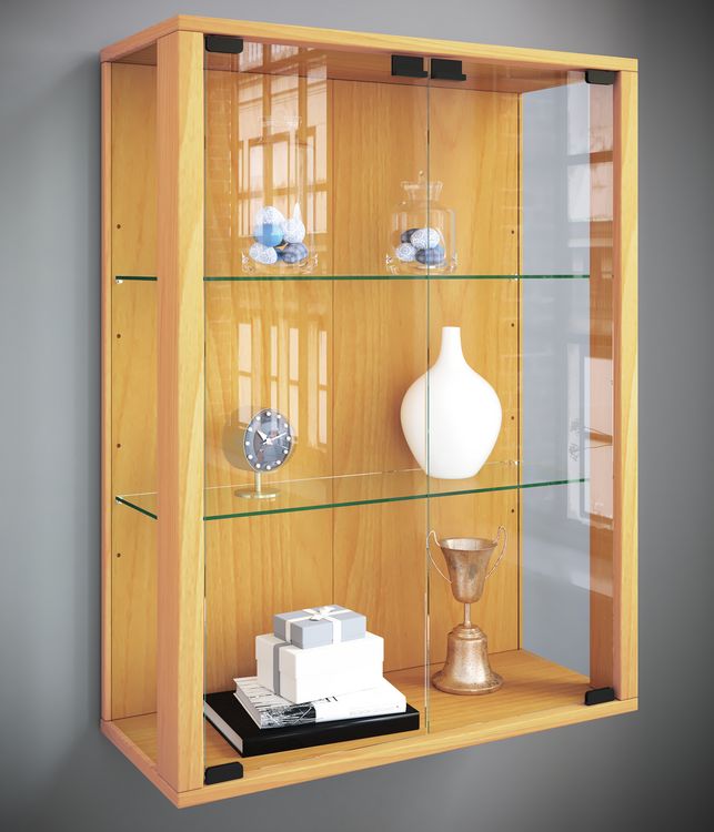 Produktbild: Wandvitrine H&auml;ngevitrine Glasvitrine Glas Udina M