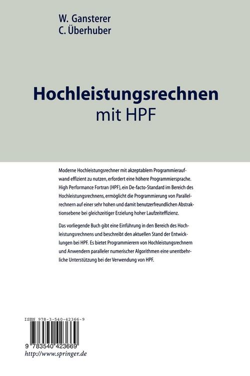Produktbild: Hochleistungsrechnen mit HPF