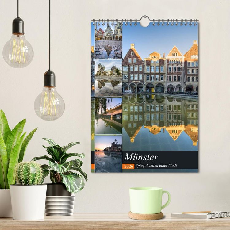 Produktbild: M&uuml;nster - Spiegelwelten einer Stadt (Wandkalender 2026 DIN A4 hoch), CALVENDO Monatskalender