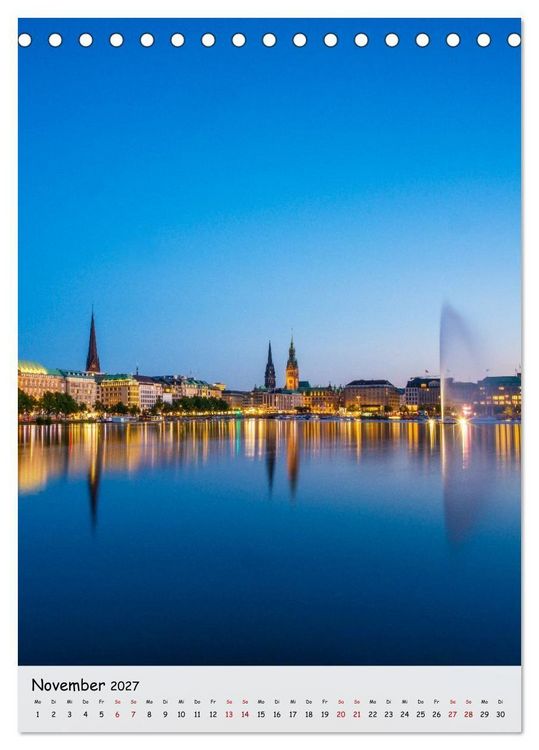 Produktbild: Hamburg - Hanseatische Eleganz (Tischkalender 2027 DIN A5 hoch), CALVENDO Monatskalender