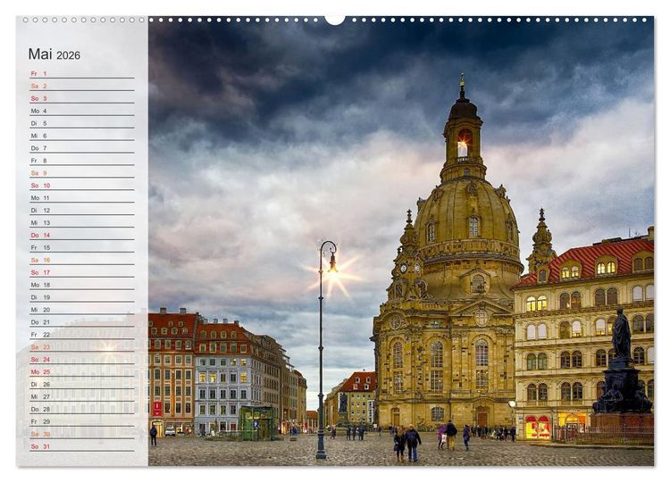 Produktbild: Wundersch&ouml;nes Dresden (Wandkalender 2026 DIN A2 quer), CALVENDO Monatskalender