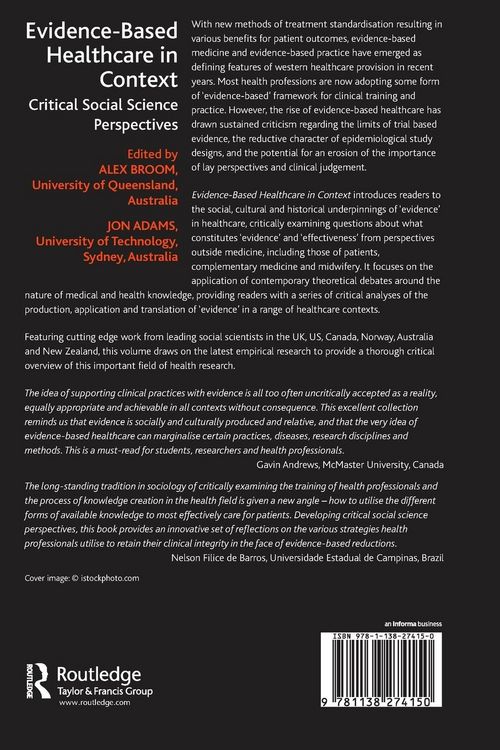 Produktbild: Evidence-Based Healthcare in Context