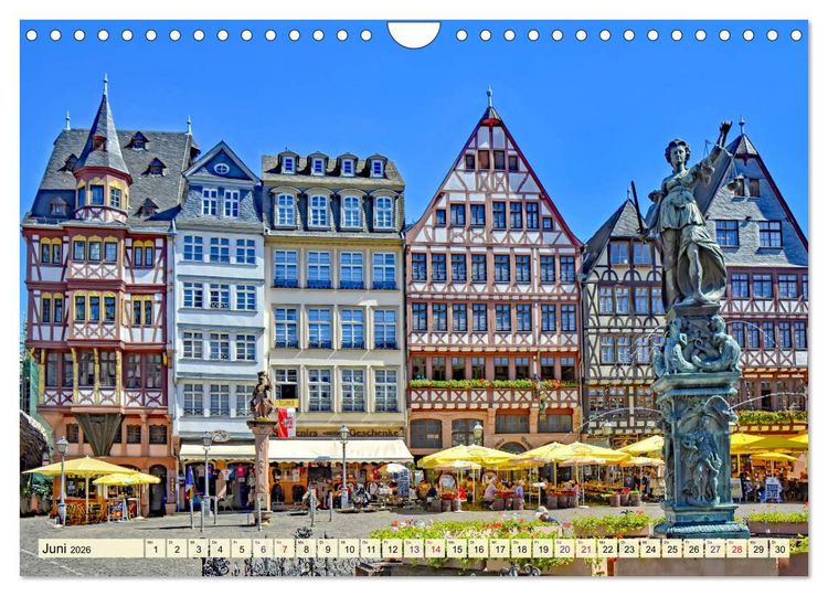 Produktbild: Frankfurt - meine Stadt mit viel Herz (Wandkalender 2026 DIN A4 quer), CALVENDO Monatskalender