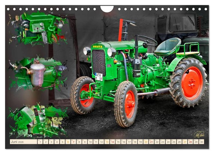 Produktbild: Oldtimer - Traktoren Parade (Wandkalender 2026 DIN A4 quer), CALVENDO Monatskalender