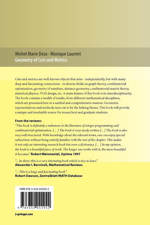 Produktbild: Geometry of Cuts and Metrics