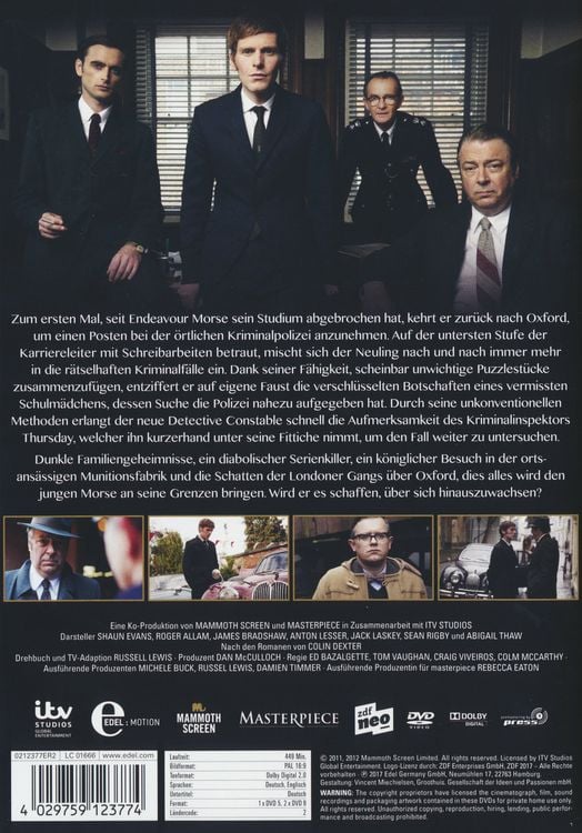 Produktbild: Der junge Inspektor Morse - Staffel 1 [3 DVDs]