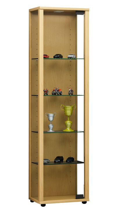 Produktbild: Holz Glas Stand Vitrine Sammelvitrine Edana Mini