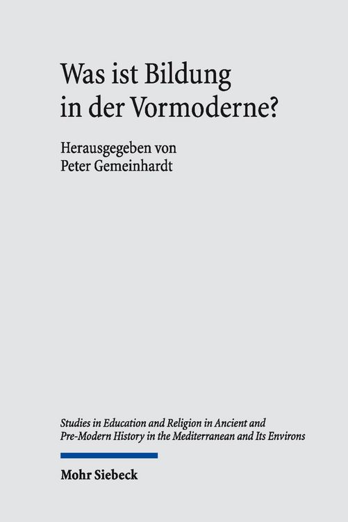 Produktbild: Was ist Bildung in der Vormoderne?
