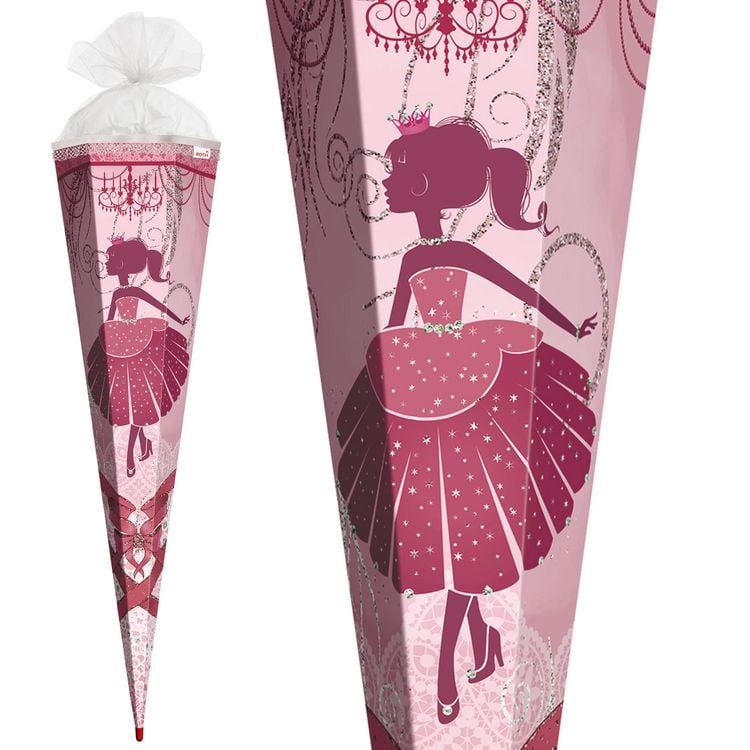 Produktbild: Roth Schult&uuml;te Ballerina Glitter eckig T&uuml;llverschluss R&uuml;schenborte 85cm