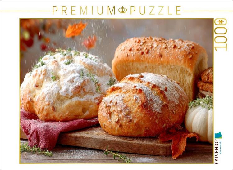 Produktbild: CALVENDO Puzzle Im Herbst lockt das K&uuml;rbis- und das Roggenbrot | 1000 Teile Lege-Gr&ouml;&szlig;e 64x48cm Foto-Puzzle f&uuml;r gl&uuml;ckliche Stunden