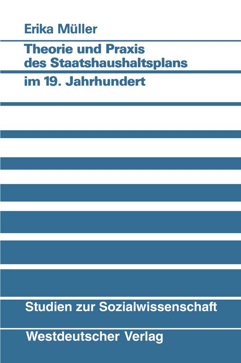Produktbild: Theorie und Praxis des Staatshaushaltsplans im 19. Jahrhundert