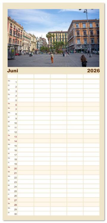 Produktbild: Familienplaner 2026 - Italien - zwischen Dolomiten und Amalfik&uuml;ste mit 5 Spalten (Wandkalender, 21 x 45 cm) CALVENDO