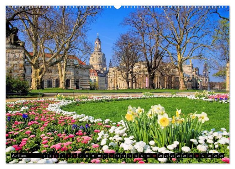 Produktbild: Dresden - Wundersch&ouml;nes Elbflorenz (hochwertiger Premium Wandkalender 2026 DIN A2 quer), Kunstdruck in Hochglanz