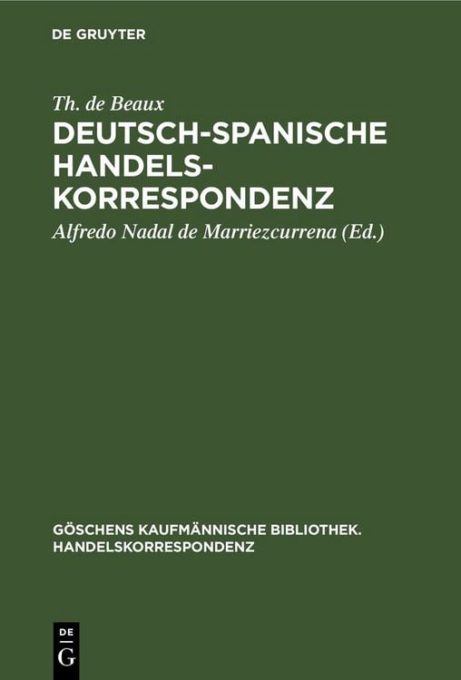 Produktbild: Deutsch-Spanische Handelskorrespondenz