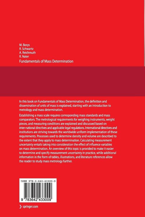 Produktbild: Fundamentals of Mass Determination
