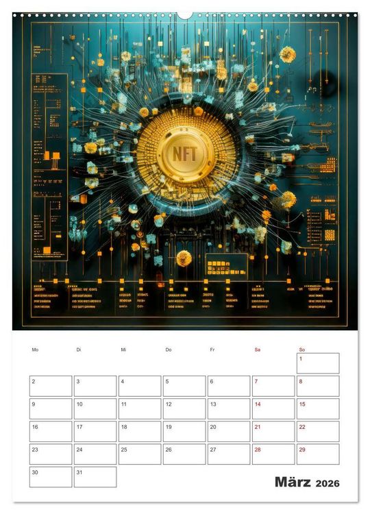 Produktbild: KRYPTO Cooler Terminplaner (Wandkalender 2026 DIN A2 hoch), CALVENDO Monatskalender