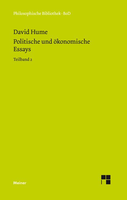 Produktbild: Politische und &ouml;konomische Essays. Teilband 2