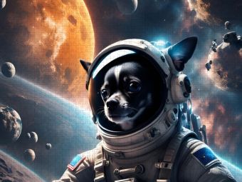 Produktbild: CALVENDO Puzzle Chihuahua Raumfahrer im All | 1000 Teile Lege-Gr&ouml;&szlig;e 64x48cm Foto-Puzzle f&uuml;r gl&uuml;ckliche Stunden