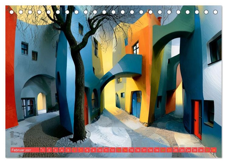 Produktbild: Das Paradies der tanzenden H&auml;user (Tischkalender 2027 DIN A5 quer), CALVENDO Monatskalender