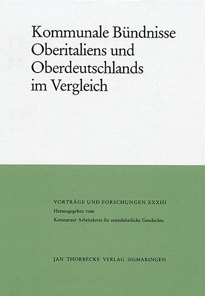 Produktbild: Kommunale B&uuml;ndnisse Oberitaliens und Oberdeutschlands im Vergleich