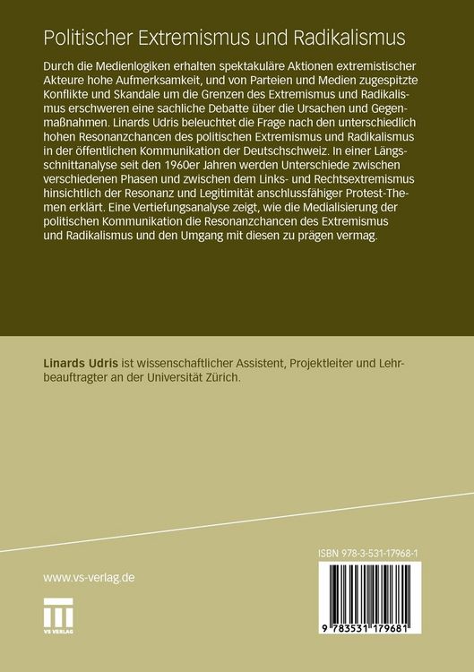 Produktbild: Politischer Extremismus und Radikalismus
