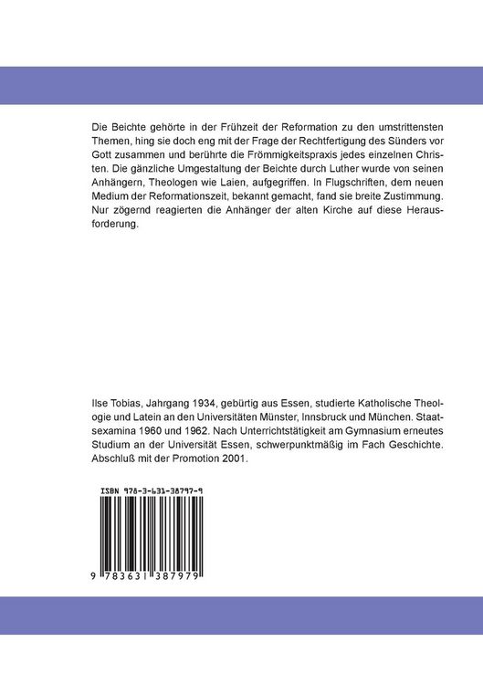 Produktbild: Die Beichte in den Flugschriften der fr&uuml;hen Reformationszeit