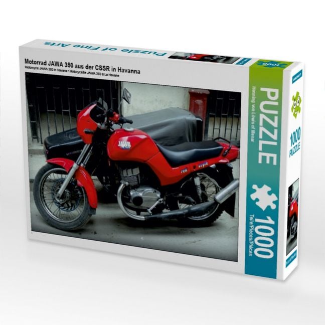 Produktbild: CALVENDO Puzzle Motorrad JAWA 350 aus der CSSR in Havanna | 1000 Teile Lege-Gr&ouml;&szlig;e 64x48cm Foto-Puzzle f&uuml;r gl&uuml;ckliche Stunden
