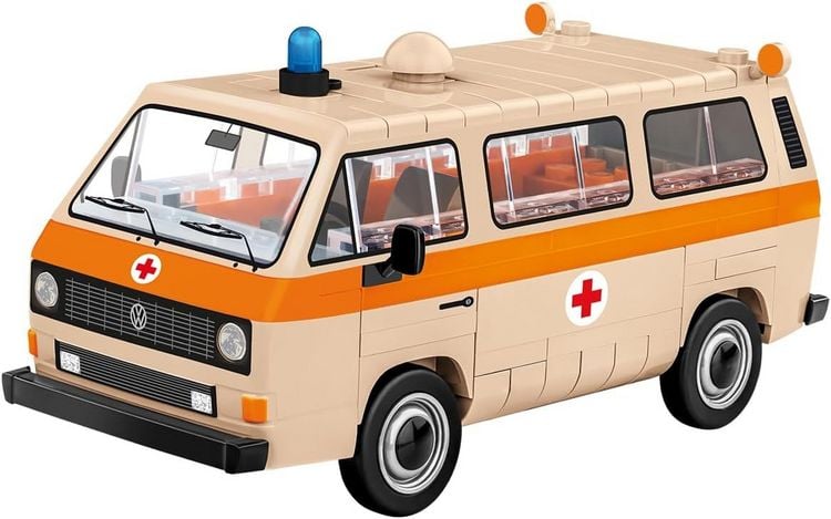 Produktbild: COBI 24636 - VW Volkswagen T3 Krankenwagen, Bausatz 1:35, 141 Klemm