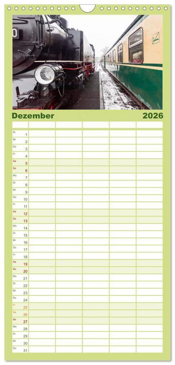 Produktbild: Familienplaner 2026 - Ein ganzes Jahr unter Volldampf! mit 5 Spalten (Wandkalender, 21 x 45 cm) CALVENDO