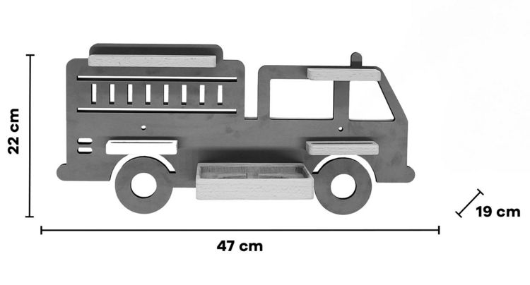 Produktbild: Wandregal "Feuerwehr" für Toniebox
