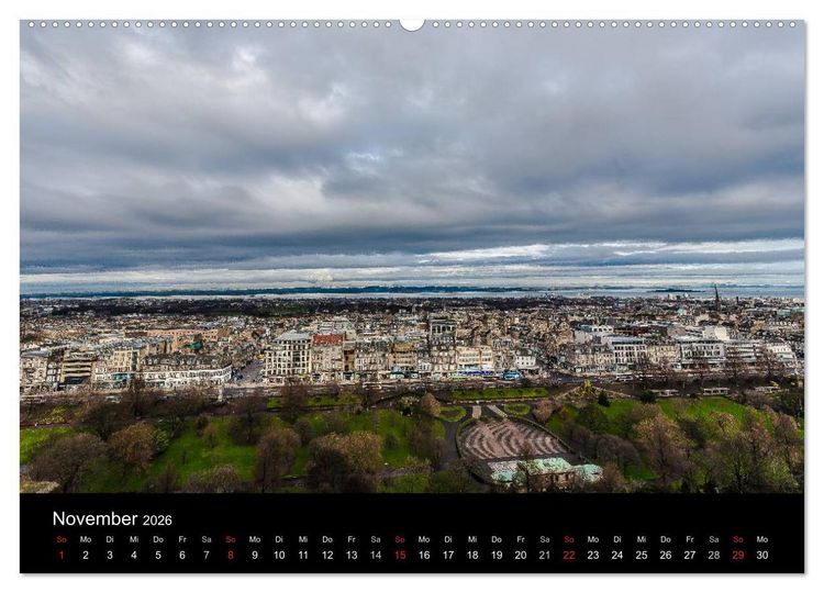Produktbild: EDINBURGH. Blick. Licht. Wetter. (Wandkalender 2026 DIN A2 quer), CALVENDO Monatskalender